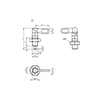 KIPP Cam-Action Indexing Plungers w/Stop, Left, M20X1.5, D=10 mm, Style B, Stainless Steel, (Qty. 1), K1285.10510201