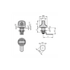 Kipp Quarter Turn Lock, Free-Turning, 22.4 mm, Wing Grip, Die-Cast Zinc, (Qty:1), K1275.22224
