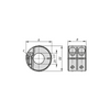 Kipp Locking Ring, One-Piece Shaft Collar, Wide, 24 mm, Slit Outside, Stainless Steel, (Qty:1), K1923.101002
