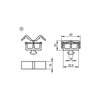 Kipp Cable Clip, w/T-Slot Key, Style B, Type B, Black Polyamide, (Qty:10), K1280.2208