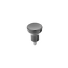 KIPP Mushroom Knob, Size 3, External Thread, D=M8X15, D1=33 mm, Steel, Thermoset, (Qty:10), K1287.308X15