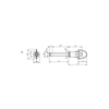 KIPP Lock Pins w/High Shear Strength and Bracket, L5=48.1 mm, D=22 mm, Stainless Steel, (Qty. 1), K0790.112116035