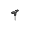 KIPP Ball Lock Pins w/Die-Cast Zinc T Grip and High Shear Strength, L5=28.9 mm, D=62.9 mm, Stainless Steel, (Qty. 1), K0793.216310020