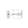 KIPP Ball Lock Pins w/Die-Cast Zinc T Grip and High Shear Strength, L5=58.9 mm, D=62.9 mm, Stainless Steel, (Qty. 1), K0793.216310050
