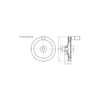 KIPP Disc Handwheel w/Revolving Cylinder Grip, D2=14H7 mm, Reamed Hole, Aluminum, Thermoset, (Qty. 1), K0161.41140X14