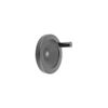 KIPP Disc Handwheel w/Fixed Cylinder Grip, D2=10H7 mm, Reamed Hole w/Slot, Aluminum, Thermoset, (Qty. 1), K0161.31080X10