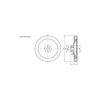 KIPP Disc Handwheel w/o Cylinder Grip, D2=22H7 mm, Reamed Hole, Aluminum, Thermoset, (Qty. 1), K0161.01250X22