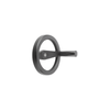KIPP 2-Spoke Handwheel w/Revolving Cylinder Grip, D2=12H7 mm, Reamed Hole, Aluminum, Thermoset, (Qty. 1), K0162.41100X12