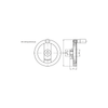 KIPP 2-Spoke Handwheel w/Revolving Cylinder Grip, D2=14H7 mm, Reamed Hole, Aluminum, Thermoset, (Qty. 1), K0162.41125X14