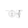KIPP 2-Spoke Handwheel w/Fixed Cylinder Grip, D2=12H7 mm, Reamed Hole w/Slot, Aluminum, Thermoset, (Qty. 1), K0162.31080X12