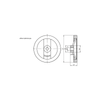 KIPP 2-Spoke Handwheel w/o Grip, D2=10H7 mm, Reamed Hole, Aluminum, Thermoset, (Qty. 1), K0162.01100X12