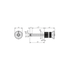 KIPP Ball Lock Pin w/Mushroom Grip, Adjustable, D=35 mm, L5=27.9-39.9 mm, Stainless Steel, (Qty. 1), K1299.03512030