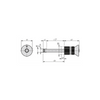 KIPP Ball Lock Pin w/Mushroom Grip and High Shear Strength, Adjustable, D=19 mm, L5=18.8-26.8 mm, Stainless Steel, (Qty. 1), K1299.11906020