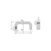 KIPP Pull Handles, L=113 mm, Oval, Front Mount, Aluminum, Bright And Tumbled, (Qty. 1), K0204.100