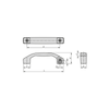 Kipp Pull Handle, L=146 mm, High Temperature Resistant Plastic, Rear Mount, Thermoplastic (Qty. 1), K1060.2100064