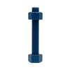 1-1/4"-8 x 7-3/4" A193 B7 Studs Xylan Blue, End to End, w/ (2) 2H Nuts Assembled (10/Pkg.)