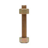 1-1/8"-8 x 7-1/4" A193 B7 Studs Cadmium Yellow, End to End, w/ (2) 2H Nuts Assembled (15/Pkg.)