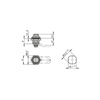 Kipp Quarter Turn Lock, D=28 mm, Red, Stainless Steel, (Qty. 1), K1353.18
