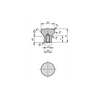 Kipp Mushroom Knob, Internal Thread, w/High Head, Hygienic USIT Sealing And Shim Washer, Freudenberg Process Seals, M4, Polished Stainless Steel, (Qty. 1), K1308.2004