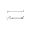 Kipp Combination Spanner (Wrench), L=203.5 mm, Steel, (Qty. 1), K1362.16