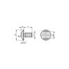 KIPP M10 X 20 mm Ball Head Screw in Hygienic Design, Stainless Steel, (Qty. 1), K1329.10X20