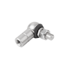 Kipp Angle Ball Joint w/Retaining Clip, DIN 71802, D1=10 mm, Style CS, Left Hand Thread w/Sealing Cap, Stainless Steel, (Qty. 1), K0734.110061
