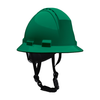 Kilimanjaro Type II Full Brim Safety Helmet with HDPE Shell, 4-Point Textile Suspension, Wheel Ratchet Adjustment Vented, With 4-Point Chinstrap, Dark Green, OS 280-HP642RV-CH-04 (1 Each)