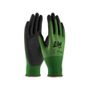G-Tek GP Seamless Knit Nylon Glove with Nitrile Coated MicroSurface Grip on Palm & Fingers - 18 Gauge, Green, M 34-400/M (12 Pairs)
