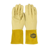 Ironcat Premium Top Grain Pigskin Leather MIG Welder's Glove with Kevlar® Stitching - 4" Gauntlet Cuff, Natural, M 6021/M (6 Pair)