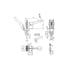KIPP F1=2200, Latch-Action Clamp, w/Catch Plate, Vertical, Red Plastic Grip, Bright Stainless Steel, (Qty:1), K1265.12200