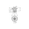KIPP 26 mm, Positioning Bushings for Indexing Plungers, D=8 mm, Hardened and Bright Stainless Steel, (Qty:1), K1290.108
