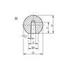 KIPP Ball Knobs, D1=40 mm, w/Tapered Bore, DIN 319 Enhanced, Style M, Thermoplastic, (Qty:10), K0158.34010