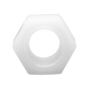 M4-0.70 Nylon Hex Nuts, Plain, USA (1,000/Pkg.)