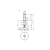 KIPP M16X140 Levelling Feet in Hygienic Design, Style A, Stainless Steel, (Qty. 1), K1303.108016X140