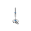 KIPP M20X140 Levelling Feet in Hygienic Design, Style B, w/Fastening Hole, Stainless Steel, (Qty. 1), K1303.208020X140