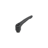 KIPP Adjustable Handles, Size 1, 1/4"-20, Internal Thread, Black Oxidized Steel, Powder Coat Black, (Qty. 1), K0752.1A2181