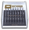 48 Piece Premium Carbide Double & Aluma Cut Burr Display with Case (1/8" and 1/4" Shanks), Norseman Drill #19689