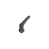 KIPP M10X50, Size 4, Adjustable Handle w/External Thread and Clamping Force Intensifier, Black Oxidized Steel, Black Plastic Handle, (Qty. 1), K1597.4101X50
