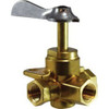 Midland Industries 46247 Solid Bottom Ball Valve Less Click, 1/4 in Nominal, FPT x FPT x FPT, 3 -Port/Way (Qty. 1)