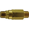 Midland Industries 46515 High Pressure Check Valve, 1/4 in Nominal, MIP x MIP, Brass Body, Domestic (Qty. 1)