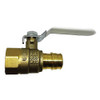 Midland Industries 973635LF Ball Valve, 1/2 x 1/2 in Nominal, PEX x FNPT, 400 psi Pressure, Forged Brass Body (Qty. 1)