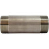 Midland Industries 48161 Welded Pipe Nipple, 2 in MPT x 2 in MPT, 2-1/2 in L, Stainless Steel, SCH 40 Schedule (Qty. 1)