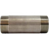 Midland Industries 48187 Welded Pipe Nipple, 2-1/2 in MPT x 2-1/2 in MPT, 6 in L, Stainless Steel, SCH 40 Schedule (Qty. 1)