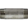 Midland Industries 49161 Welded Pipe Nipple, 2 in MPT x 2 in MPT, 2-1/2 in L, Stainless Steel, SCH 40 Schedule (Qty. 1)