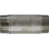 Midland Industries 49184 Welded Pipe Nipple, 2-1/2 in MPT x 2-1/2 in MPT, 4-1/2 in L, Stainless Steel (Qty. 1)