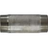 Midland Industries 49190 Welded Pipe Nipple, 2-1/2 in MPT x 2-1/2 in MPT, 9 in L, Stainless Steel, SCH 40 Schedule (Qty. 1)