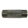 Midland Industries 49081 Welded Pipe Nipple, 3/4 in MPT x 3/4 in MPT, 1-1/2 in L, Stainless Steel, SCH 40 Schedule (Qty. 1)