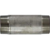 Midland Industries 49236 Welded Pipe Nipple, 4 in MPT x 4 in MPT, 8 in L, Stainless Steel, SCH 40 Schedule (Qty. 1)