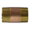 Midland Industries 40147 Seamless Pipe Nipple, 1-1/2 in MPT x 1-1/2 in MPT, 5 in, Brass (Qty. 1)