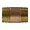 Midland Industries 40150 Seamless Pipe Nipple, 1-1/2 in MPT x 1-1/2 in MPT, 7 in, Brass (Qty. 1)